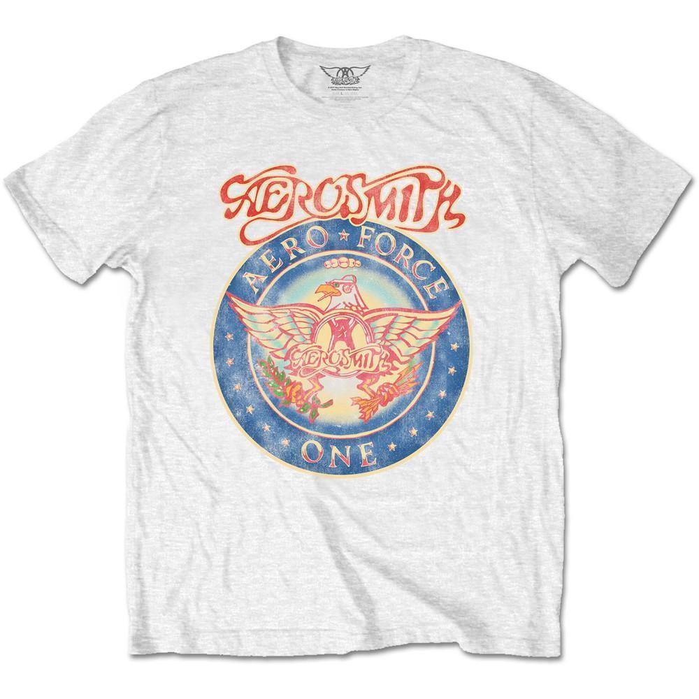 Aerosmith Unisex T-Shirt Aero Force White
